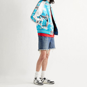 Chaqueta Bomber de Alta Calidad, Personalizada, de Seda y Algodón, con Bordado Chenille, Parches, Estilo Vintage, para Equipo de Béisbol - Product Image 5