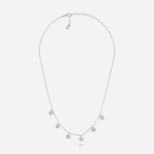 92.5 Silver <b>Necklace</b> with Diamond Ball Shape for Wedding Occasions-188865 - Product Image 4