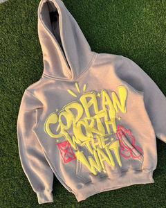 New Arrival 2-Piece Heavyweight Winter Jogger Set <b>Top</b> Notch Quality 400 Gsm Breathable Fabric Trendy Puff Printing Custom Logo - Product Image 2