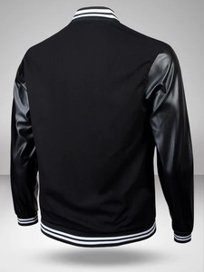 High Quality <b>Men's</b> High Street Varsity <b>Jacket</b> Winter Wool Waterproof Breathable OEM Service Stand Collar Embroidery - Product Image 2
