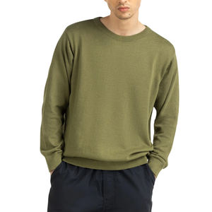 เสื้อสเวตเตอร์แบบสวมหัวสำหรับผู้ชายผ้าฝ้าย100% พิมพ์ลายโลโก้ด้านหน้าแบบปกติ - Product Image 6