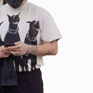 Unisex personalizado peso pesado grueso Jersey Oversized Drop Shoulder camiseta más tamaño de los hombres al por mayor camisetas Unisex - Product Image 2