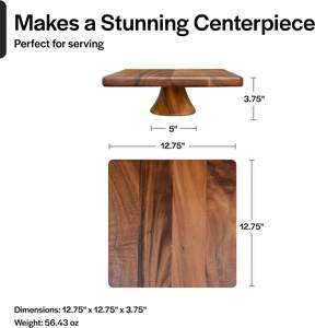 13 Inch Rustic Wood <b>Table</b> Stands for Decorating and Serving - Wooden Pedestal for Cupcake Dessert Fruit Wedding & <b>Birthday</b> - Product Image 4