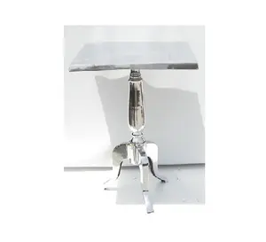 Tavolino da salotto in metallo con tavolino rotondo in acciaio inossidabile