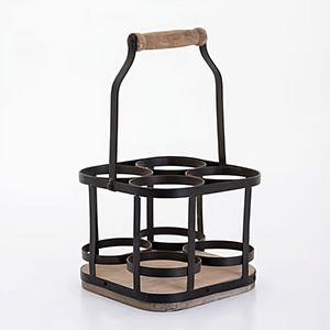 Portabotellas de Metal de diseño único más vendido, jaula de Metal negro para herramientas de barra de cerveza y Picnic - Product Image 2