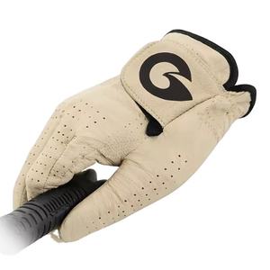 Gants de golf en cuir de qualité supérieure Quickway, design perforé respirant avec sangle Velcro réglable - Product Image 1