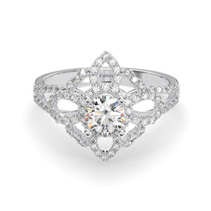 Bague en forme de fleur personnalisée pour femme en argent sterling 925 avec pierre CZ fabriquée au Vietnam - Product Image 5