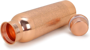 Meilleure vente 500ml bouteille en cuivre 100% cuivre pur Logo personnalisé suppléments d'eau de gymnastique à boire directement pour verres en plastique - Product Image 4