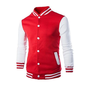 Veste universitaire homme sans col brodée sur mesure OEM, vente chaude, veste d'hiver épaisse réversible en polyester/coton personnalisée décontractée - Product Image 2