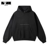 Sudadera con Capucha de Forro Polar Ecológico para Hombre, Diseño de Hombros Caídos con Acabado Lavado, Estilo Urbano, Corte Regular, 430 g/m²