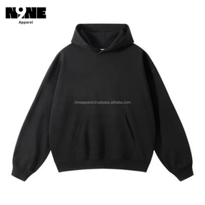 Sweat à capuche polaire écologique pour homme avec finition délavée, design épaules tombantes, 430 g/m², style streetwear, coupe classique, doublé - Product Image 3