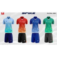 Vente en gros de maillots de volley-ball personnalisés Just Play SPIKE, 100% polyester, couleurs personnalisées, impression par transfert thermique, unisexe adulte