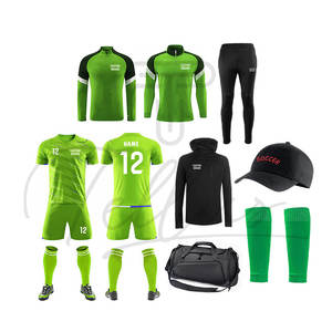 Conjunto de Uniforme de Fútbol Unisex de Talla Grande, Jersey y Pantalones Cortos Personalizados para Equipo, Kit de Entrenamiento de Fútbol, Poliéster/Algodón, Secado Rápido, Ligero - Product Image 3