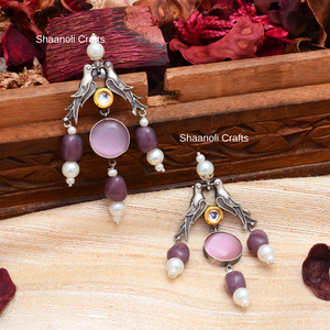 New Arrival Stone Dangle Earrings, Fashion Statement Drop Earrings <b>for</b> Women and <b>Girls</b>, Trendy Party Wear <b>Jewelry</b> <b>for</b> Weddings - Product Image 1