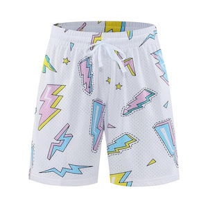 Pantalones Cortos Deportivos para Hombre, Estilo Urbano, para Gimnasio y Running, de Secado Rápido, Transpirables, de Malla, 100% Poliéster, Cintura Elástica, Logotipo Personalizado - Product Image 2