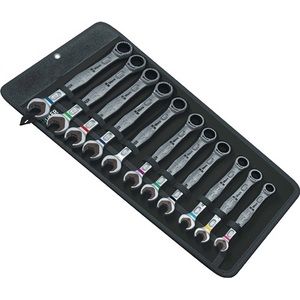 Jeu de clés à cliquet à fourche ouverte Joker 11 pièces 8-19 mm, clé droite, couleur blanche, kits d'outils WERA - Product Image 1