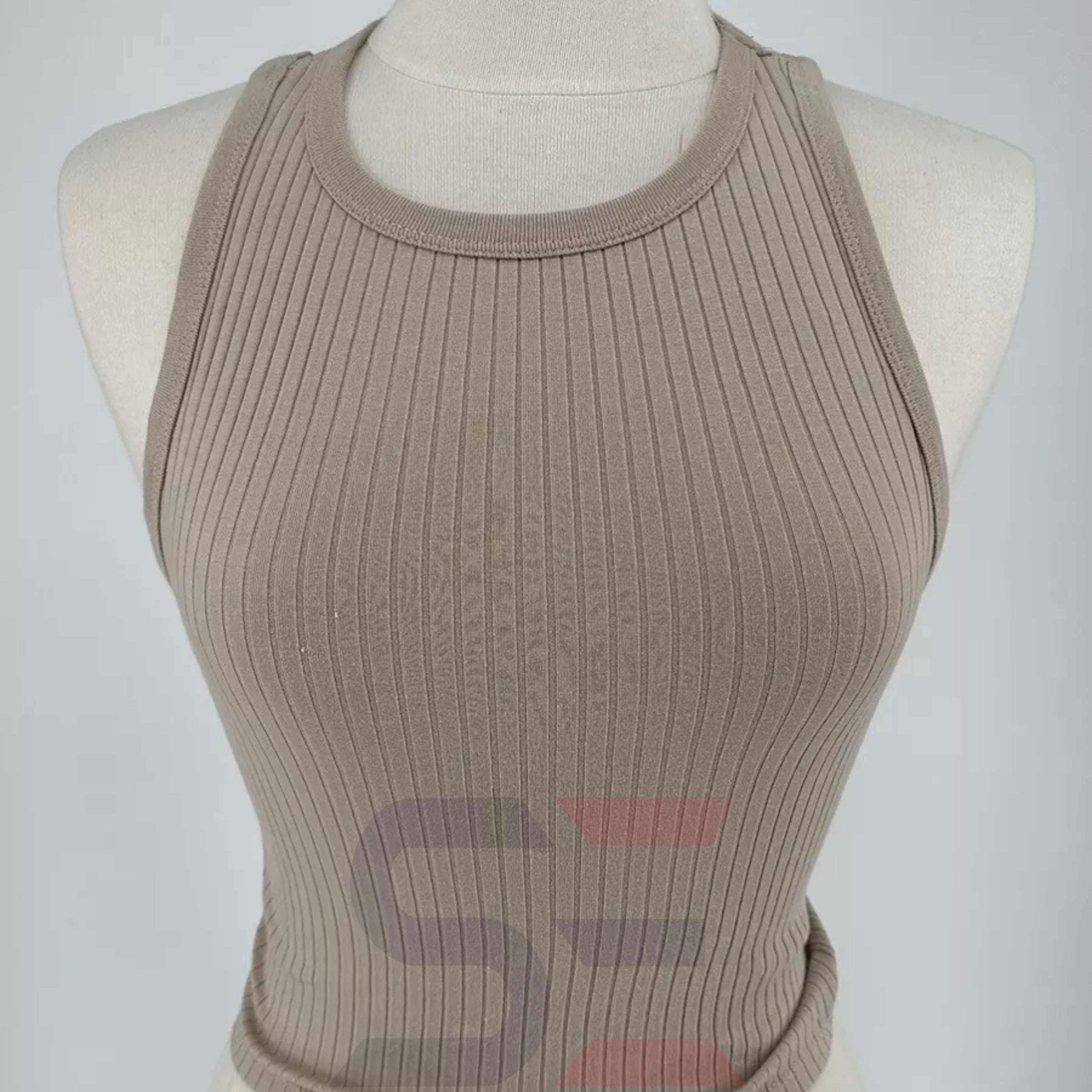 Customized Casual Women T-shirt Slim Fit Short Sleeve O Neck Built-in Bra Ladies Gym Top Yoga Shirt Women Rib Crop Tank Top