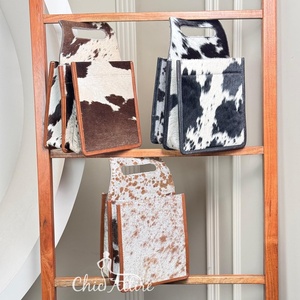 Lot de 6 sacs de transport exclusifs en cuir de vachette de haute performance faits à la main de grande capacité personnalisés de qualité supérieure avec poignée - Product Image 1