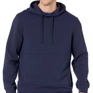 <b>Men's</b> Heavyweight <b>Navy</b> Hoodie Custom Embroidered Plain <b>Fleece</b> Sweatshirt Winter Warm Casual Outdoor Wear Winter Apparel Jacket - Product Image 4