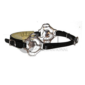 Personnalisable Original Cuir Noir Marron Bitless Cheval Kaupres Hackamore Acier Inoxydable Fantaisie Shanks Produit Équestre - Product Image 5