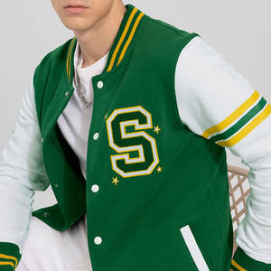 Veste d'hiver universitaire pour homme avec corps en mélange de laine et manches en cuir durable Veste d'hiver universitaire pour homme - Product Image 6