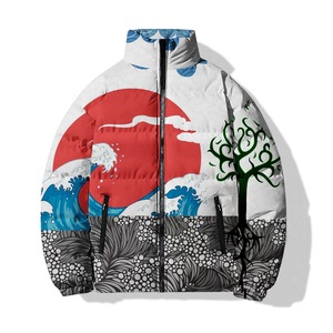 Chaqueta de invierno de sublimación 3D para hombre a la moda, impermeable, venta al por mayor, chaqueta acolchada para hombre, chaqueta elegante con cremallera, fabricante - Product Image 2