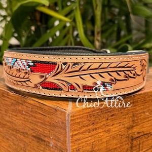 Vente en gros de colliers de chasse confortables pour dressage de chiens en cuir usiné à la main avec votre propre logo colliers de luxe en cuir véritable pour animaux de compagnie - Product Image 1