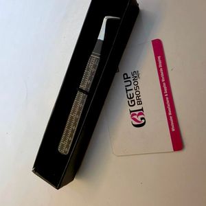 Pince à épiler GETUP BROSONS IMPEX en acier inoxydable, revêtement noir, 90 degrés, volume de préhension, précision 10 mm, pointe lisse - Product Image 1