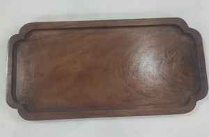 Bandeja de madera de diseño único atractivo de forma redonda venta al por mayor a granel con asas de hojas de metal chapadas en oro - Product Image 4