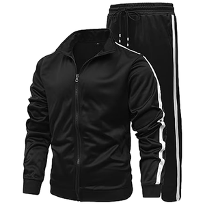 Nuevo 2025 ropa deportiva gimnasio Fitness Tech chándales de entrenamiento de tela personalizados hombres conjunto de dos piezas chándal Jogging traje para hombres - Product Image 5