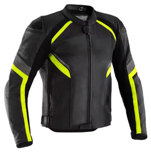 Chaqueta de Motociclista de Cuero Personalizada de Marca Privada para Hombre, Transpirable, Resistente al Viento, de Secado Rápido, Manga Larga, para Todas las Estaciones, de Alta Calidad - Product Image 1