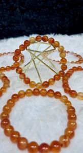 Unisex 8mm Faceted Carnelian Crystal <b>Healing</b> <b>Bracelet</b> Handmade Red/Orange Color <b>Bracelet</b> for Men and Women - Product Image 2