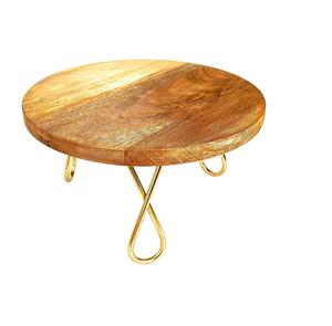 NUEVO SOPORTE DE MESA DE PANTALLA DE MADERA NATURAL MACIZA CON BASE DE MADERA PARA BAÑAR HERRAMIENTA DE PASTEL DE MADERA PARA RESTAURANTES FIESTAS SOPORTE DE PASTEL - Product Image 6