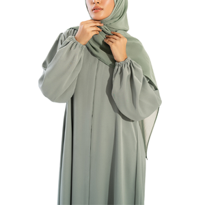 Vente en gros de vêtements islamiques à logo personnalisé abaya burqa pour femmes best-seller vêtements islamiques abaya jubba robe pour femmes - Product Image 3