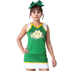Nouveauté, ensembles d'uniformes de cheerleading 100% polyester, haute qualité, personnalisables, séchage rapide, respirants, confortables, vente en gros, sur mesure - Product Image 1