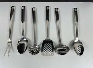 Juego de servidor de pasta gris en acero inoxidable con acabado de espejo perfecto para soluciones elegantes de servicio de mesa y utensilios de cocina - Product Image 2