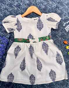 Premium coton infantile filles manches bouffantes robe Floral décontracté avant dentelle nœud dos fermeture éclair confortable respirant été robe pour - Product Image 5