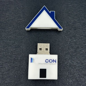 Clé USB 3.0 en PVC en forme <span class=keywords><strong>de</strong></span> maison avec impression <span class=keywords><strong>de</strong></span> logo personnalisé et <span class=keywords><strong>code</strong></span> QR pour agent immobilier, cadeau promotionnel - Product Image 6
