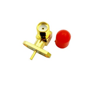 Conector de ángulo recto hembra SMA de alta calidad, accesorios de conector de montaje en Panel de 2 orificios - Product Image 1