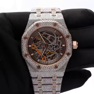 <b>Mens</b> Luxury Quartz Stainless Steel Antique Business <b>Watch</b> with Moissanite Diamond Precision Executive Dress <b>Watch</b> - Product Image 3