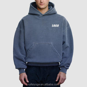 Sudadera con Capucha Personalizada con Logotipo, Estilo Urbano, Felpa Francesa de 600 g/m², 100% Algodón, Talla Grande, Lavado Ácido, Color Sólido, Corte Regular Informal - Product Image 5