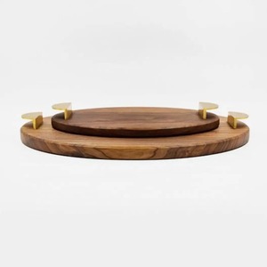 Wooden Round Pot Flower Pedestal Riser Holder Indoor Outdoor <b>Plant</b> Stool Elegant Flower Pot <b>Trays</b> Display - Product Image 3
