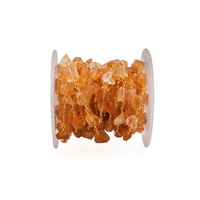 Collier de perles de citrine naturelle brute, chaîne de chapelet en laiton plaqué or, perles de citrine en forme de pépites enveloppées de fil, cadeau de mariage, bijoux