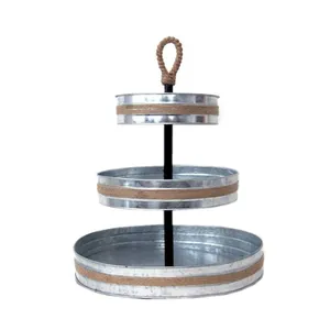 Affordable Prices Galvanized Finished Cake Stand with 2 Tier For Bakery & Home Uses By Indian Exporters