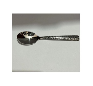 Cuchara de acero inoxidable de metal hecha a mano única con pieza única chapada en color negro brillante a un precio muy asequible - Product Image 1