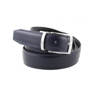 Cintura reversibile fatta a mano italiana girevole su due lati blu nero 3 cm di larghezza di alta qualità Custom uomini 6 pezzi per scatola OEM disponibili - Product Image 4