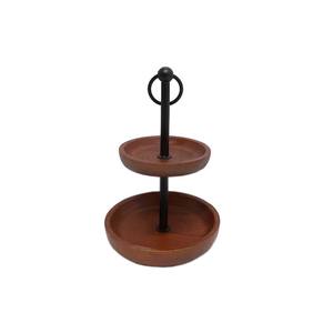 Support à gâteau rond en bois naturel en gros, support à gâteau à un étage, plateau de service, table pour restaurants - Product Image 6