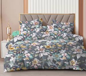 Luxury Geometric Microfiber 3Pcs Bedding Set <b>Queen</b> <b>Size</b> Soft Breathable Fitted Flat <b>Sheet</b> Pillowcases Modern Woven 140GSM 400TC - Product Image 1