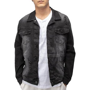 Veste en jean surdimensionnée et personnalisée pour hommes, dernière conception bon marché, veste en jean délavée à l'acide pour hommes - Product Image 1