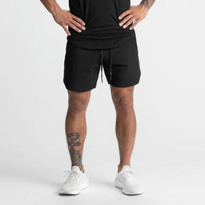 Men's Sporty Workout Gym <b>Shorts</b> Quick Dry Breathable Stretch <b>Zipper</b> <b>Pockets</b> Eco-Friendly Elastic Waist for Summer Fitness - Product Image 5